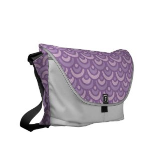 Mod Retro Purple Abstract Messenger Bag rickshawmessengerbag