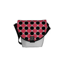MOD Retro Rose Pink Pattern Courier Bags