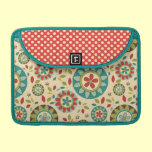 Mod Retro Vintage Floral Laptop Sleeve macbook sleeves