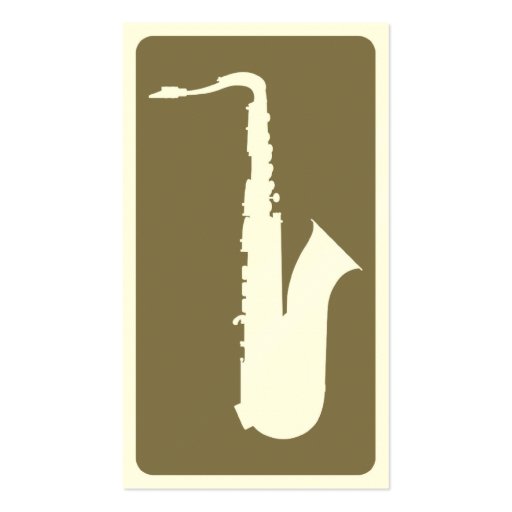 mod saxophone business card templates (back side)