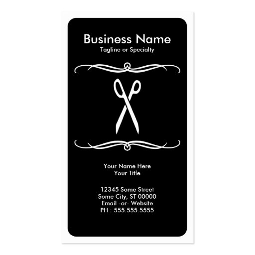 mod scissors business card