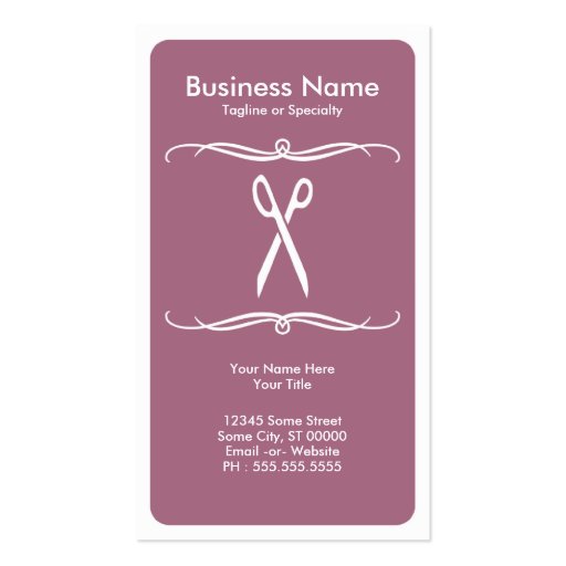 mod scissors business cards