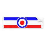 Mod Scooter target with stripes Bumper Stickers