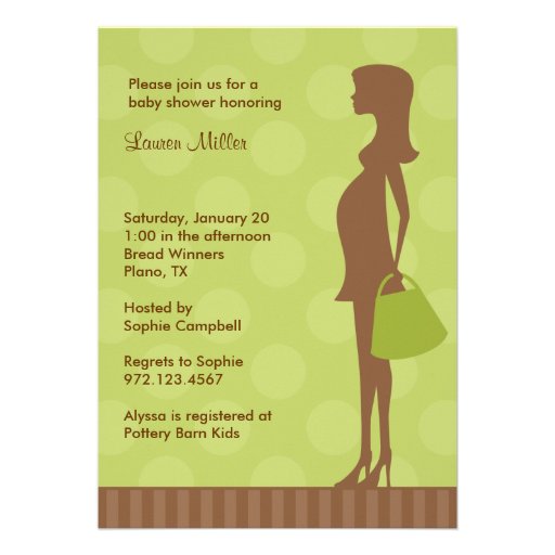 Mod Silhouette Baby Shower Invitations