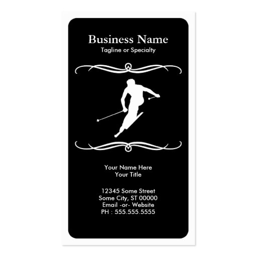 mod ski business card