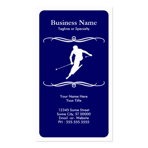 mod ski business cards