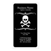 mod skull and crossbones business card template