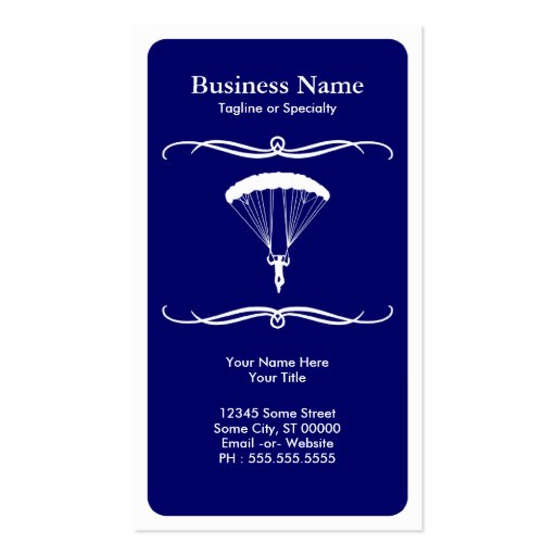 mod skydiving business card template (front side)