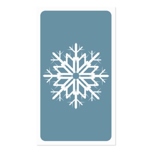 mod snow flake business card (back side)