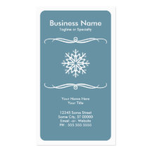 mod snow flake business card