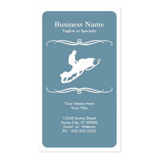 mod snowmobile business card (front side)