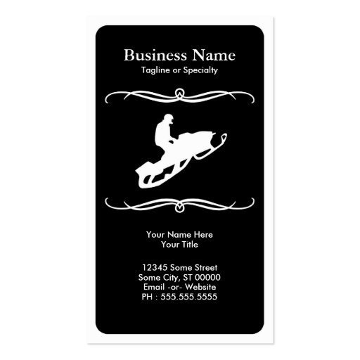 mod snowmobile business card template