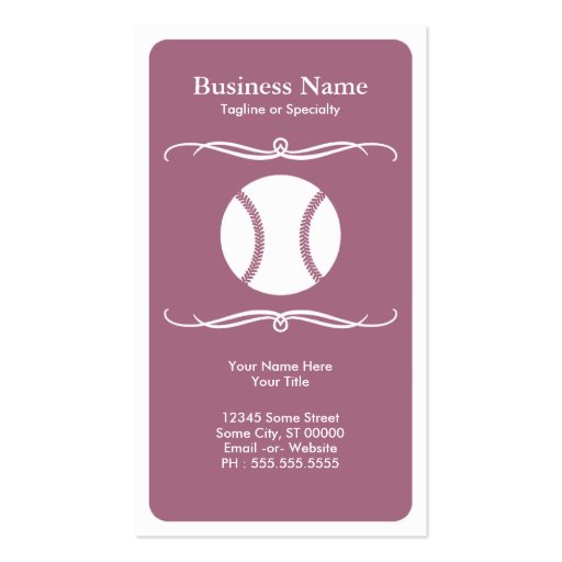 mod softball business card