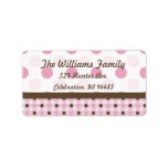 Mod Spots Address Label Pink labels