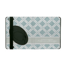 Mod Square Diagonal Trellis Pattern Personalized iPad Cover