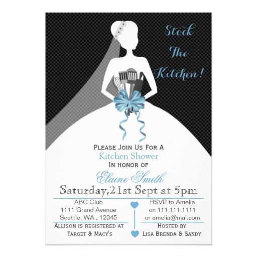 Mod stock the kitchen Bridal shower Invite