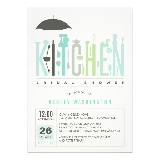 Mod Stock The Kitchen Bridal Shower Party Invite