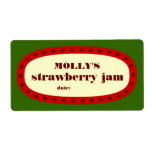 Mod Strawberry Jam Home Canning Jar Label