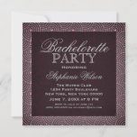 Mod Swirls Bachelorette Party Invite, Pink invitations