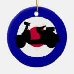 Mod Target Scooter Christmas Ornament