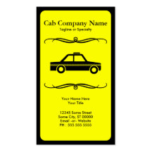 mod taxi cab business card