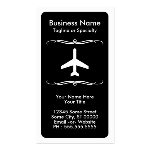 mod travel (color customizable) business card (front side)