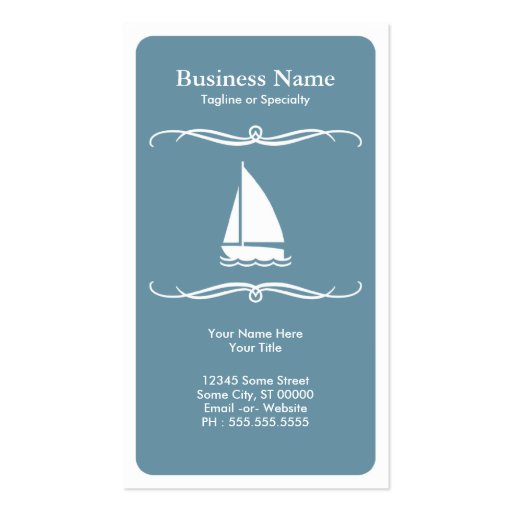mod travel (sail boat) business cards (front side)