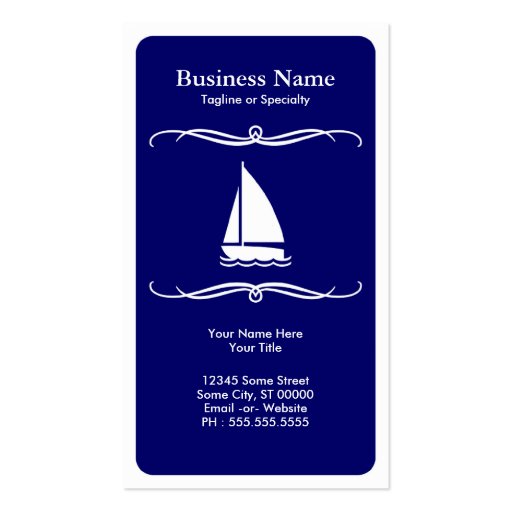 mod travel (sail boat) business cards