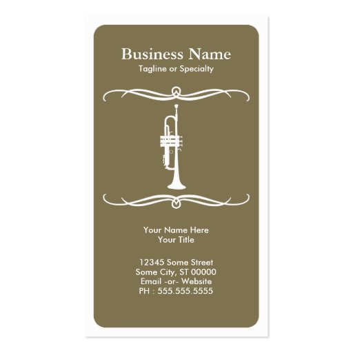 mod trumpet business card template (front side)