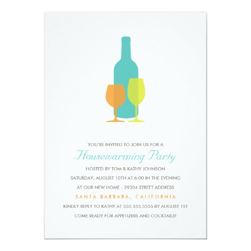 Mod Vino Housewarming Party Invitation Mod Vino Housewarming Party Invitation