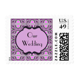 Mod Wedding Pink Mauve Pattern Stamps