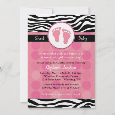 Printable Free Baby Shower Invitations on Mod Zebra Print Baby Shower Invitations By Littlebeesgraphics