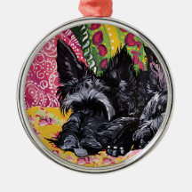 Moda de la cabaña de Terrier del escocés Adorno De Reyes