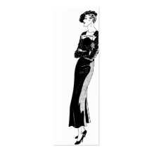 Moda en blanco y negro tarjetas de visita
