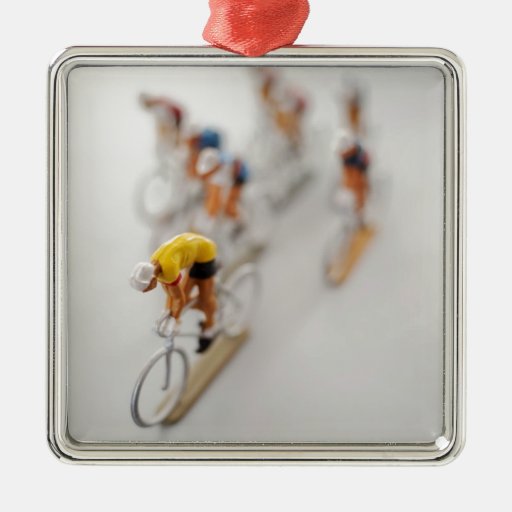 model cyclists square metal christmas ornament zazzle model cyclists square metal christmas ornament zazzle