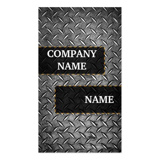Model metal diamond card business card template (front side)