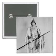 Model of a Carolingian cavalryman Pinback Button