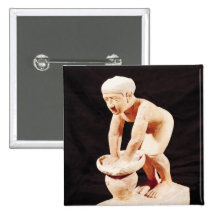 Model of a man making beer, from Saqqara Buttons