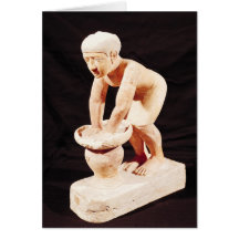 Model of a man making beer, from Saqqara Cards