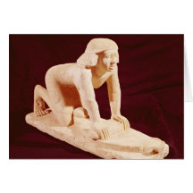 Model of a servant grinding grain, Old Kingdom Greeting Card