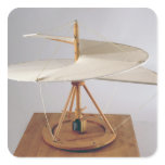 Model reconstruction of da Vinci's design Square Sticker