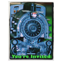 Model Train Invitations letterhead by TheModelTrainStation Model Train Invitations letterhead