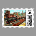 Model Train Station Postage