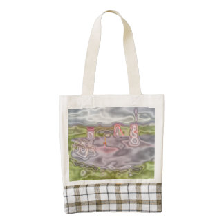 modelo abstracto del patio bolsa tote zazzle HEART