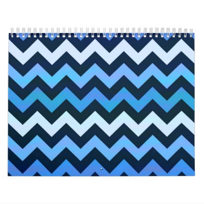 Modelo azul de Chevron Calendario Modelo azul de Chevron Calendario
