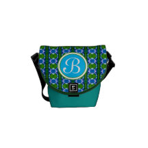 Modelo azul de la joya bolsa de mensajeria 