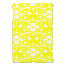 Modelo blanco elegante del damasco en amarillo