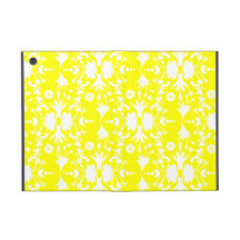 Modelo blanco elegante del damasco en amarillo