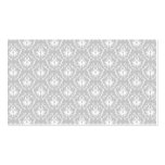 Modelo blanco y gris elegante. Damasco tarjetas de negocio