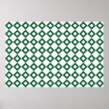 Modelo blanco y verde del diamante impresiones